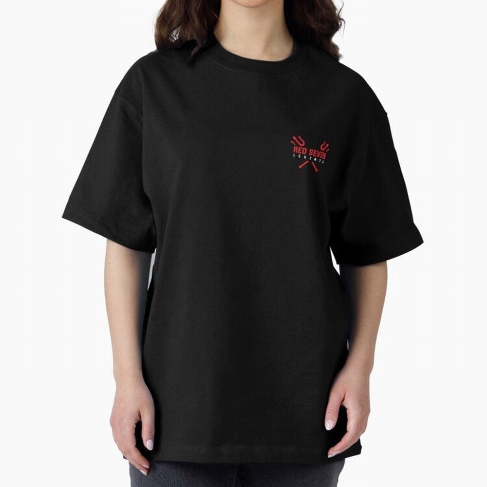 Red Seven Legends - Man Utd Oversized T-Shirt Join Match Day Hype around FIFA World Cup 2026 USA Canada Mexico, Cristiano Ronaldo, Spain and Netherlands, Stadium Chants, National Pride, Trophy Dreams and Unforgettable Football Memories; Perfect for