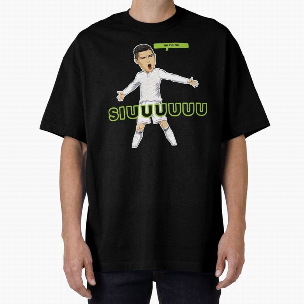 Hehehe SUIII Cristiano ronaldo Oversized T-Shirt Celebrate Classic Football Spirit in FIFA World Cup 2026 Group Stage Spirit, Filled with Portugal, Messi, CR7 and Mbappe, Fan Favorite Moments, National Team Passion, Big Match Drama and Soccer