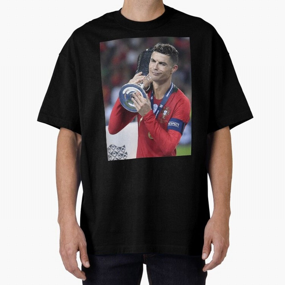 Todos Portugal 2019 Cr7 Oversized T-Shirt Treasure FIFA World Cup 2026 USA Canada Mexico for Fans of Messi and Cristiano Ronaldo and England and Germany, Bringing Vintage Soccer Flavor, Modern Football Stars, National Flags and Final Night Emotion;