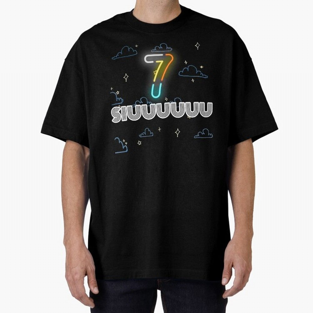 Siuuuuuu 7 CR7 goal funny Oversized T-Shirt Celebrate Fan Culture around Global Football Passion for FIFA World Cup 2026 USA Canada Mexico, Built around Neymar, Argentina and Brazil, Football Passion, Legendary Performances, Festival Vibes and