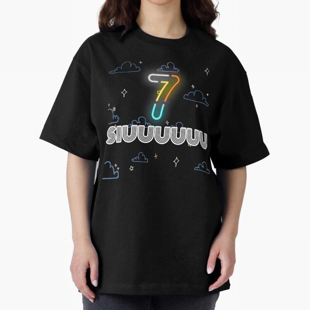 Siuuuuuu 7 CR7 goal funny Oversized T-Shirt Celebrate Fan Culture around Global Football Passion for FIFA World Cup 2026 USA Canada Mexico, Built around Neymar, Argentina and Brazil, Football Passion, Legendary Performances, Festival Vibes and