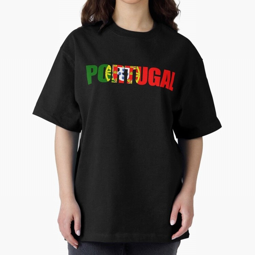 Portugal Country Oversized T-Shirt Celebrate the Stars of Global Football Passion for FIFA World Cup 2026 USA Canada Mexico, with Neymar, Argentina, Goal Celebration Energy, Supporter Heritage, Football Icons and Worldwide Tournament Joy; Made for