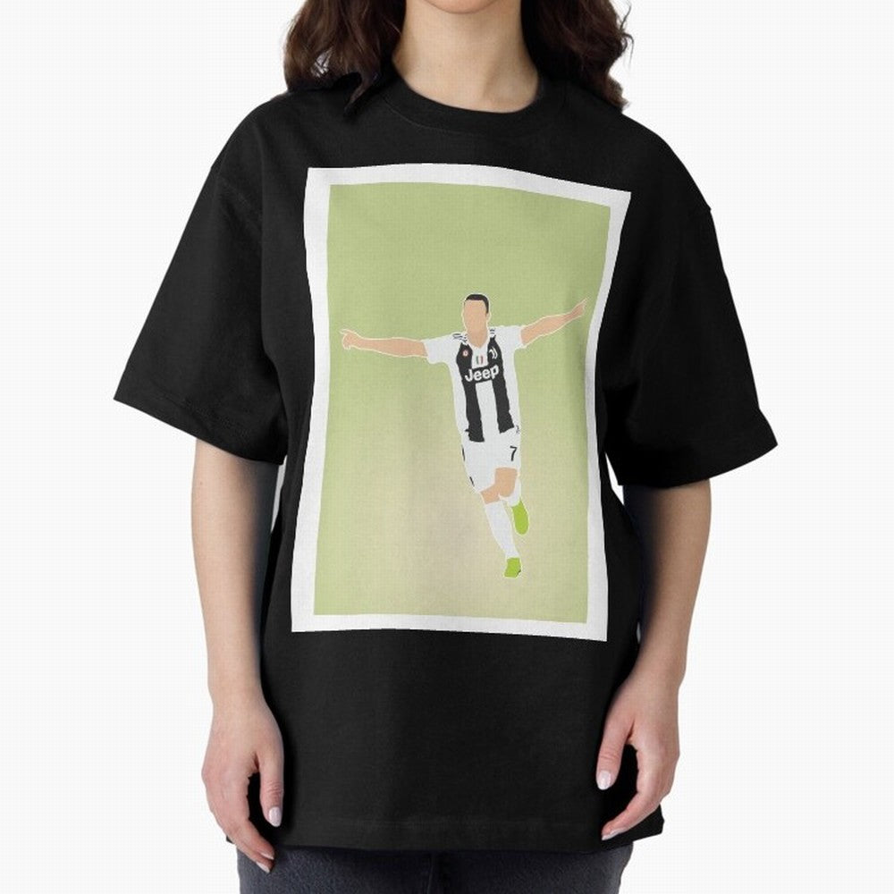 CRISTIANO RONALDO Oversized T-Shirt Show Love for Legendary Goals in the FIFA World Cup 2026 Group Stage Journey through Messi Highlights, Portugal, Spain and Germany Pride, Soccer Culture, Superstar Moments, National Team Dreams and Competitive