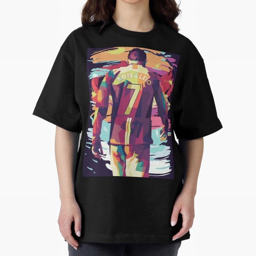 Cristiano Ronaldo Manchester United Cristiano Ronaldo Oversized T-Shirt Honor the Football Icons of Global Football Passion for FIFA World Cup 2026 Group Stage, Inspired by Messi and Cristiano Ronaldo, Portugal, Stadium Memories, Football Loyalty,