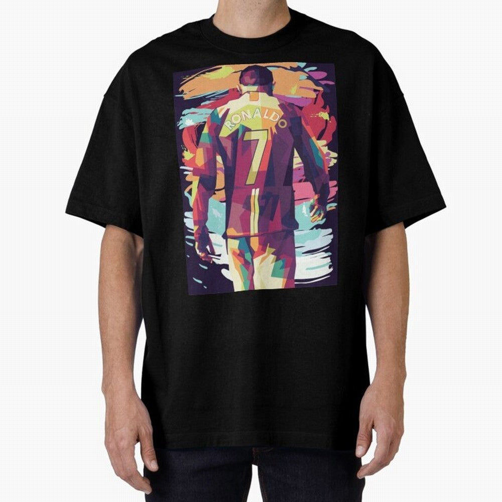 Cristiano Ronaldo Manchester United Cristiano Ronaldo Oversized T-Shirt Honor the Football Icons of Global Football Passion for FIFA World Cup 2026 Group Stage, Inspired by Messi and Cristiano Ronaldo, Portugal, Stadium Memories, Football Loyalty,