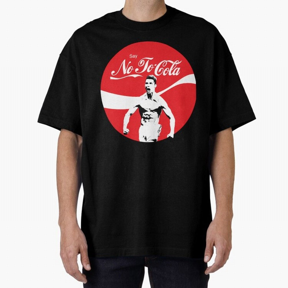 Cristiano Ronaldo - Say No To Cola Oversized T-Shirt Relive FIFA World Cup 2026 USA Canada Mexico Driven by CR7, Germany Energy, Goal Celebration Energy, Supporter Heritage, Football Icons and Worldwide Tournament Joy; Perfect for Supporters Who
