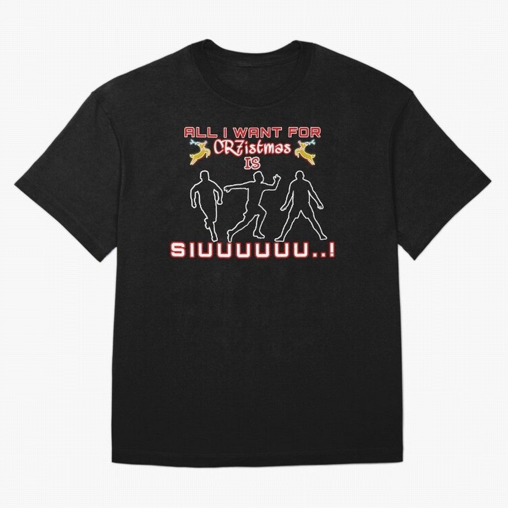 All i want for christmas is siuuu Oversized T-Shirt Carry FIFA World Cup 2026 USA Canada Mexico with Neymar, England and Germany Energy, Sports Nostalgia, International Competition, Famous Players and Unforgettable Victories; Ideal for Fans Who