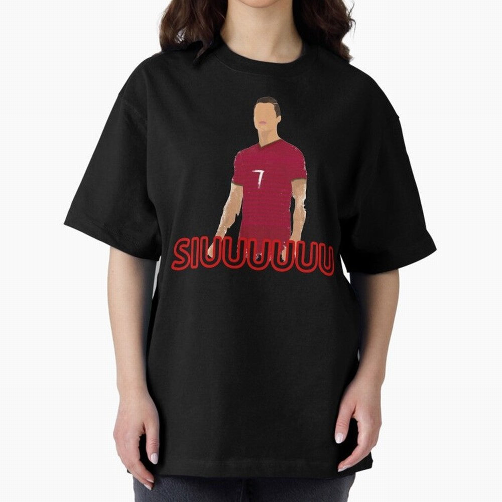 Siuuu Cristiano ronaldo goal Oversized T-Shirt Stand Out with Spirit from FIFA World Cup 2026 Group Stage Spirit, with Argentina and Brazil, Haaland and Mbappe, Match Day Excitement, Supporter Culture, Golden Goals and Global Football Passion;
