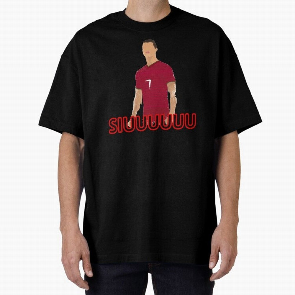 Siuuu Cristiano ronaldo goal Oversized T-Shirt Stand Out with Spirit from FIFA World Cup 2026 Group Stage Spirit, with Argentina and Brazil, Haaland and Mbappe, Match Day Excitement, Supporter Culture, Golden Goals and Global Football Passion;