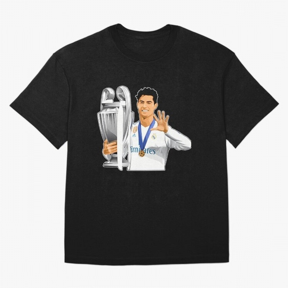 Ronaldo Throphy Oversized T-Shirt Bring World Football Passion into the FIFA World Cup 2026 Journey through Cristiano Ronaldo Highlights, England and Germany Pride, Stadium Memories, Football Loyalty, International Chants and Championship