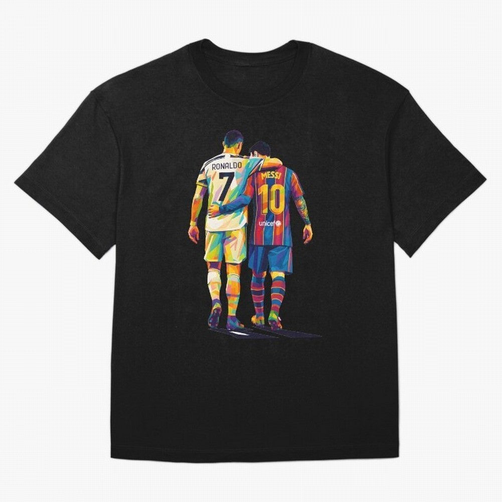 Cristiano Ronaldo & Messi Oversized T-Shirt Remember Iconic Moments from FIFA World Cup 2026 USA Canada Mexico Capturing CR7, France Energy, Fan Favorite Moments, National Team Passion, Big Match Drama and Soccer History; Great for Supporters Who