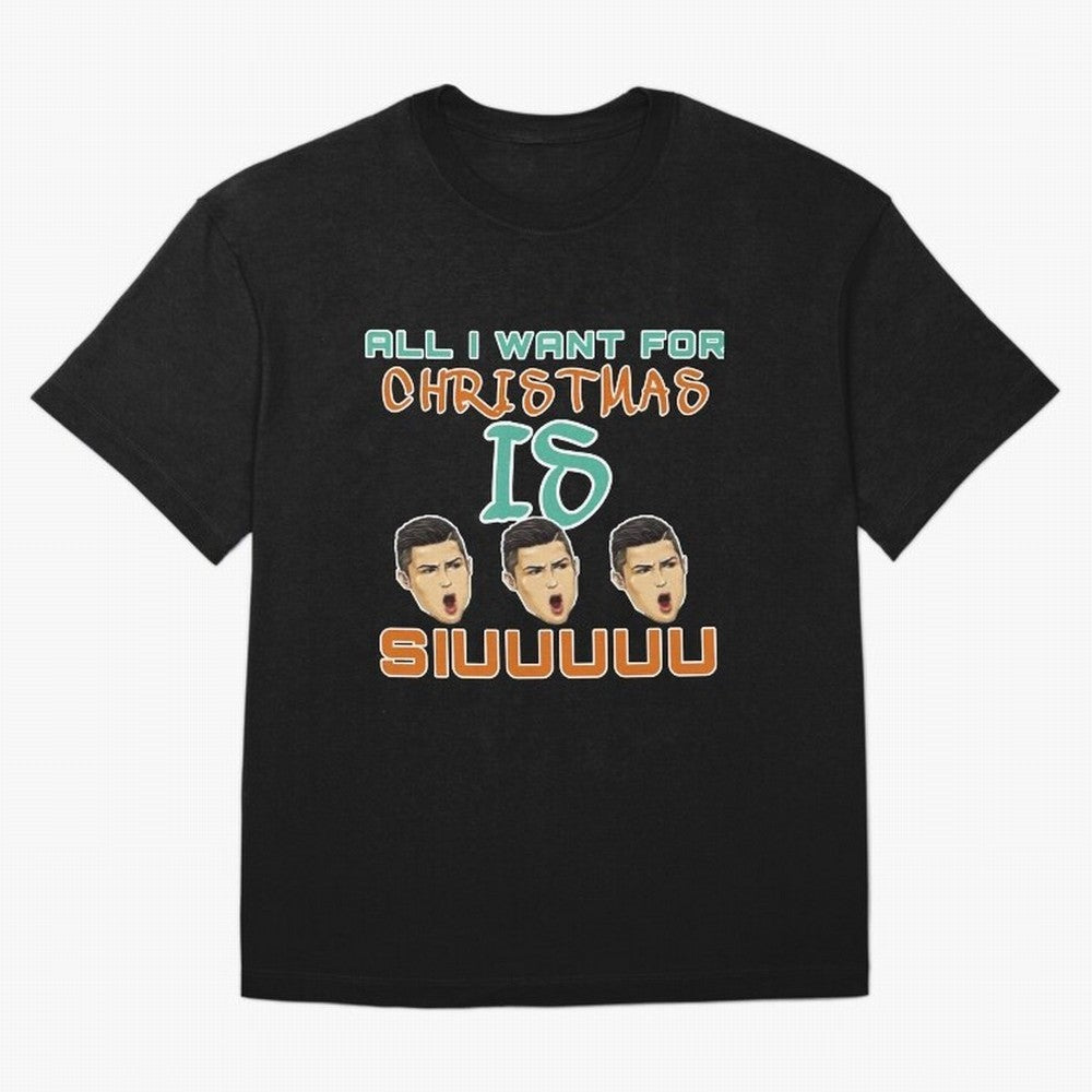 All i want for Christmas is siuuu CR7 Oversized T-Shirt Wear the Spirit of Global Football Passion for FIFA World Cup 2026 USA Canada Mexico, Built around CR7 and Messi, Portugal, Fan Favorite Moments, National Team Passion, Big Match Drama and