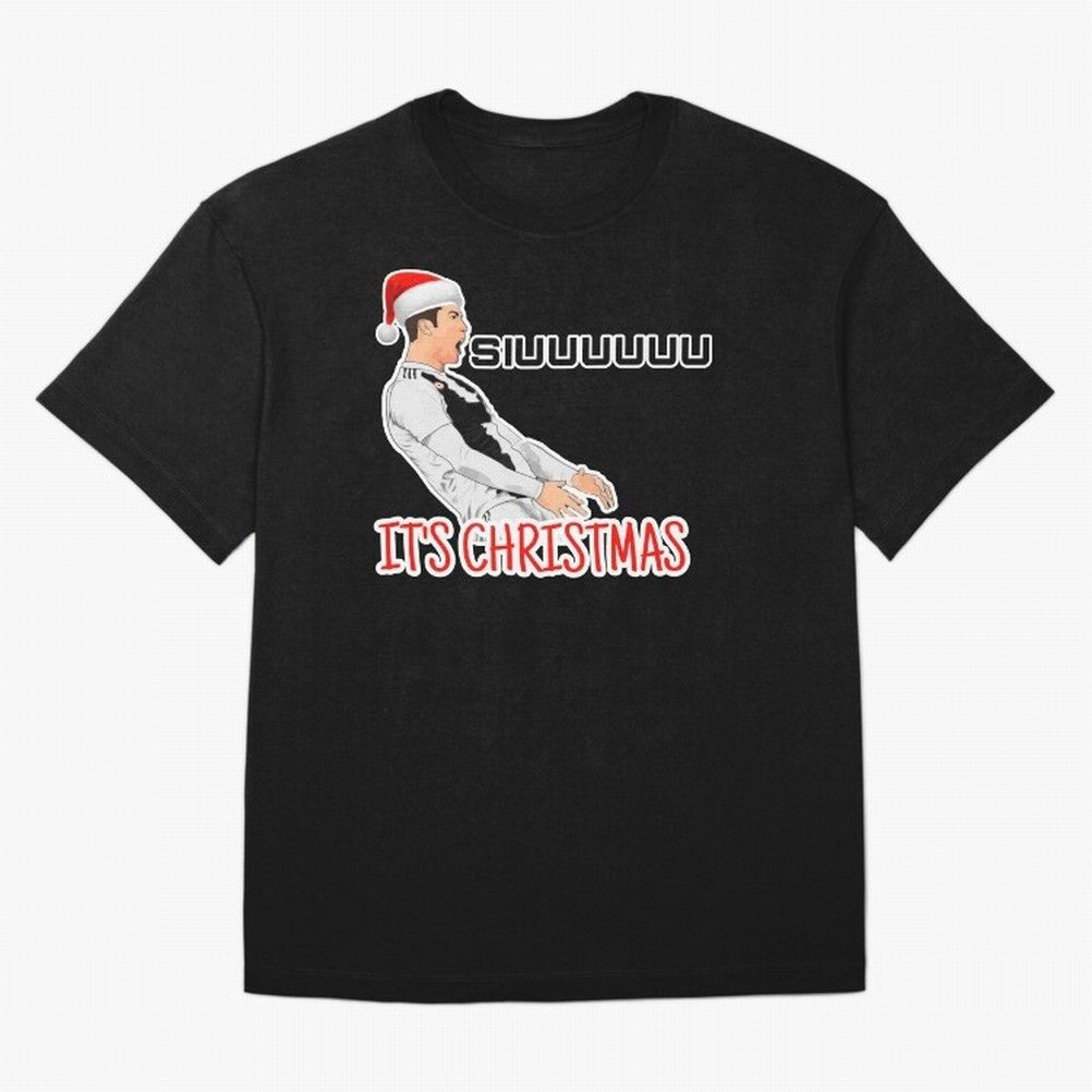 Siuuu it¡¯s Christmas CR7 funny Oversized T-Shirt Honor the Beautiful Game during Global Football Passion for FIFA World Cup 2026 Group Stage, Built around CR7, Portugal, Spain and Germany, Championship Spirit, Famous Goals, Roaring Crowds and