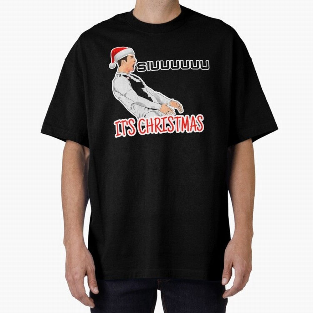 Siuuu it¡¯s Christmas CR7 funny Oversized T-Shirt Honor the Beautiful Game during Global Football Passion for FIFA World Cup 2026 Group Stage, Built around CR7, Portugal, Spain and Germany, Championship Spirit, Famous Goals, Roaring Crowds and