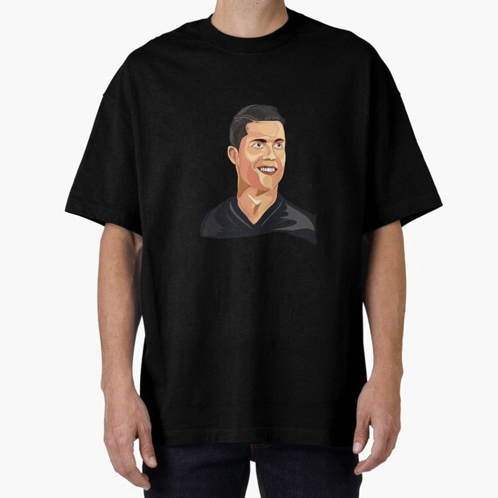 Cristiano Ronaldo Vector Art Graphics Design Oversized T-Shirt Join Global Football Passion for FIFA World Cup 2026 USA Canada Mexico, Driven by Mbappe, Argentina, France and Brazil, Game Day Rituals, Football Legends, Country Pride and the Road to