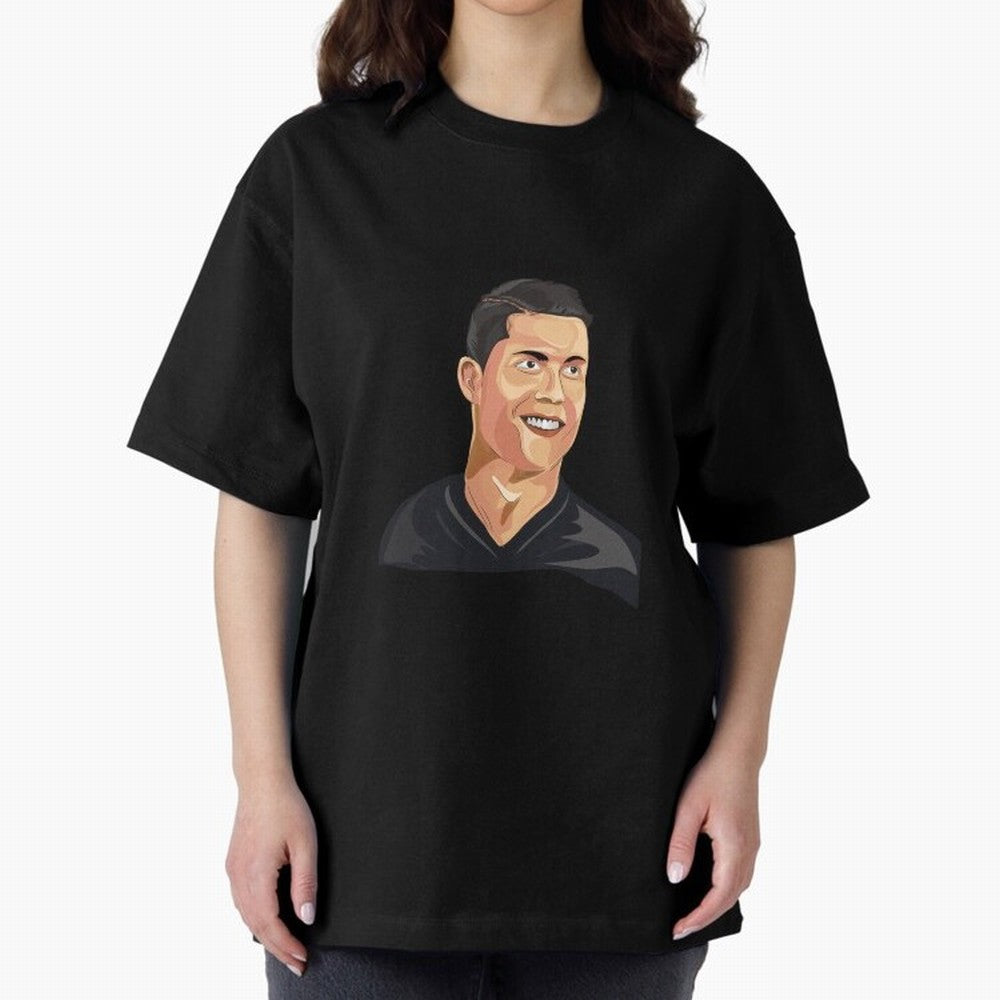 Cristiano Ronaldo Vector Art Graphics Design Oversized T-Shirt Join Global Football Passion for FIFA World Cup 2026 USA Canada Mexico, Driven by Mbappe, Argentina, France and Brazil, Game Day Rituals, Football Legends, Country Pride and the Road to