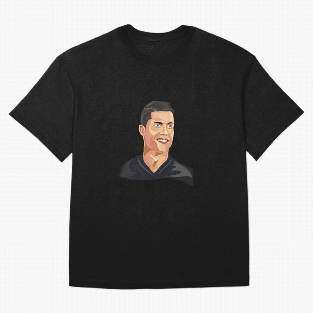 Cristiano Ronaldo Vector Art Graphics Design Oversized T-Shirt Join Global Football Passion for FIFA World Cup 2026 USA Canada Mexico, Driven by Mbappe, Argentina, France and Brazil, Game Day Rituals, Football Legends, Country Pride and the Road to