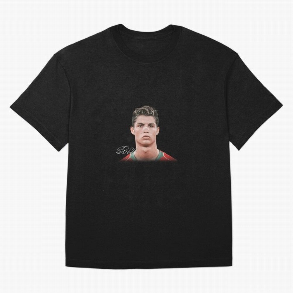 Cristiano Ronaldo Big Face Young Ronaldo Oversized T-Shirt Celebrate Football Heritage in Match Day Hype around FIFA World Cup 2026 Group Stage, Cristiano Ronaldo, Haaland and CR7, Spain, Game Day Rituals, Football Legends, Country Pride and the