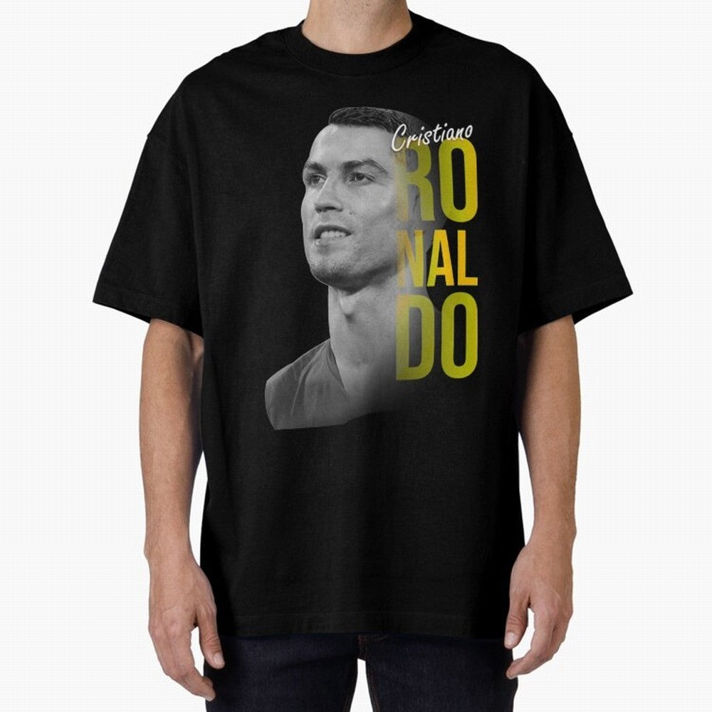 Ronaldo Cr7 Cristiano Ronaldo The Rocket Oversized T-Shirt Elevate FIFA World Cup 2026 for Fans of Haaland and France, Bringing Vintage Soccer Flavor, Modern Football Stars, National Flags and Final Night Emotion; Ideal for Fans Who Follow Messi,