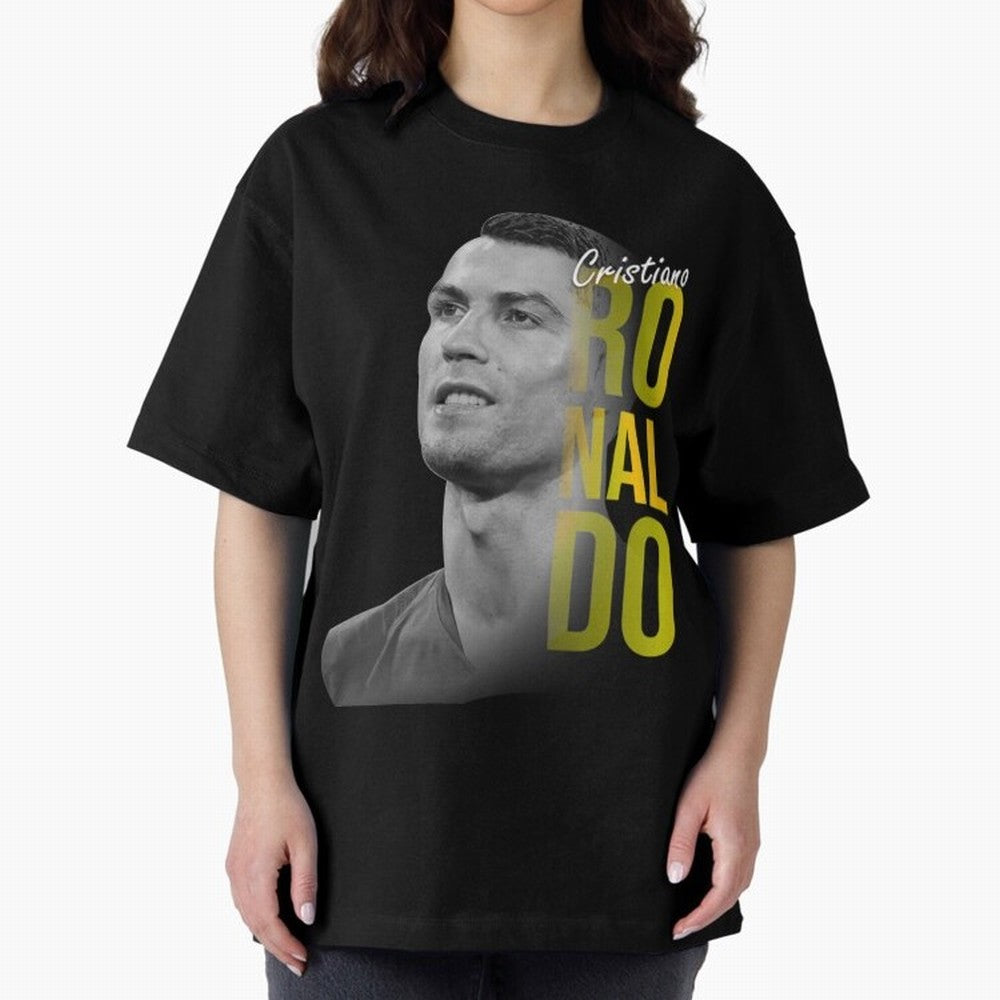 Ronaldo Cr7 Cristiano Ronaldo The Rocket Oversized T-Shirt Elevate FIFA World Cup 2026 for Fans of Haaland and France, Bringing Vintage Soccer Flavor, Modern Football Stars, National Flags and Final Night Emotion; Ideal for Fans Who Follow Messi,