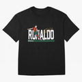Cristiano Ronaldo Portugal Jersey -Last World Cup 2 Vintage Style Oversized T-Shirt Carry the Dream of the FIFA World Cup 2026 Journey through CR7 Highlights, Portugal, Spain and Germany Pride, Worldwide Fan Energy, Dramatic Goals, Stadium Lights