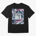 Cristiano Ronaldo Oversized T-Shirt Carry the Colors and Pride of Global Football Passion for FIFA World Cup 2026 Group Stage, Celebrating Haaland, Brazil, Portugal and Argentina, Vintage Soccer Flavor, Modern Football Stars, National Flags and