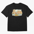 Vintage Tram Lisbon Illustration Oversized T-Shirt Celebrate National Team Dreams in FIFA World Cup 2026 USA Canada Mexico for Fans of CR7 and Messi and Spain, Bringing Sports Nostalgia, International Competition, Famous Players and Unforgettable