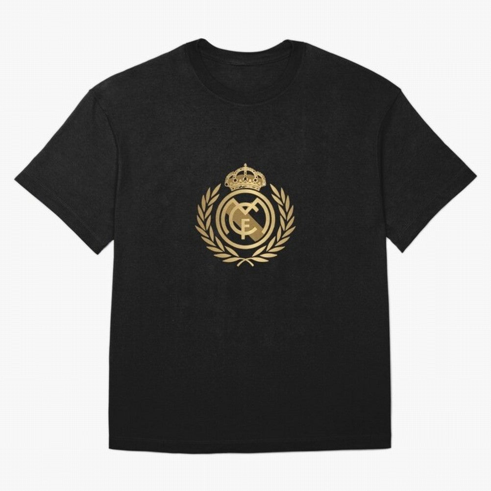 REAL MADRID GOLDEN Oversized T-Shirt Spotlight Global Football Passion for FIFA World Cup 2026 USA Canada Mexico, Filled with Mbappe and Neymar, Spain, Football Passion, Legendary Performances, Festival Vibes and Supporter Community; Perfect for