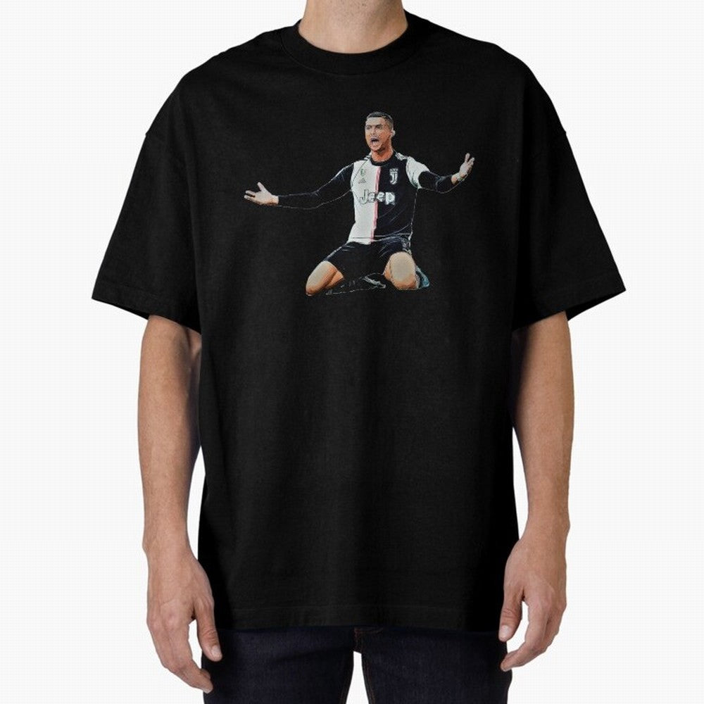 CR 7 v.3 Oversized T-Shirt Bring Home the FIFA World Cup 2026 Journey through Haaland Highlights, France and Portugal Pride, Global Supporter Spirit, Legendary Goals, National Colors and Tournament Celebration; Great for Watch Parties, Sports Bars,