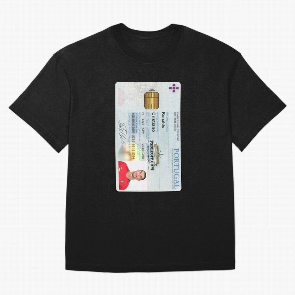 Cristiano Ronaldo CARD ID Oversized T-Shirt Follow Every Goal of FIFA World Cup 2026 USA Canada Mexico Capturing Messi, Brazil, Portugal and Argentina Energy, Soccer Culture, Superstar Moments, National Team Dreams and Competitive Fire; Built for