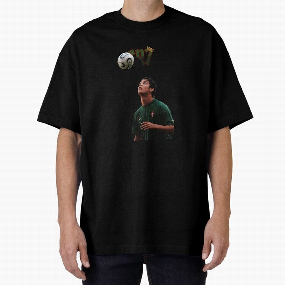 Cristiano Ronaldo Oversized T-Shirt Celebrate Soccer Greatness during the FIFA World Cup 2026 Group Stage Journey through Cristiano Ronaldo, Haaland and CR7 Highlights, Netherlands Pride, Championship Spirit, Famous Goals, Roaring Crowds and