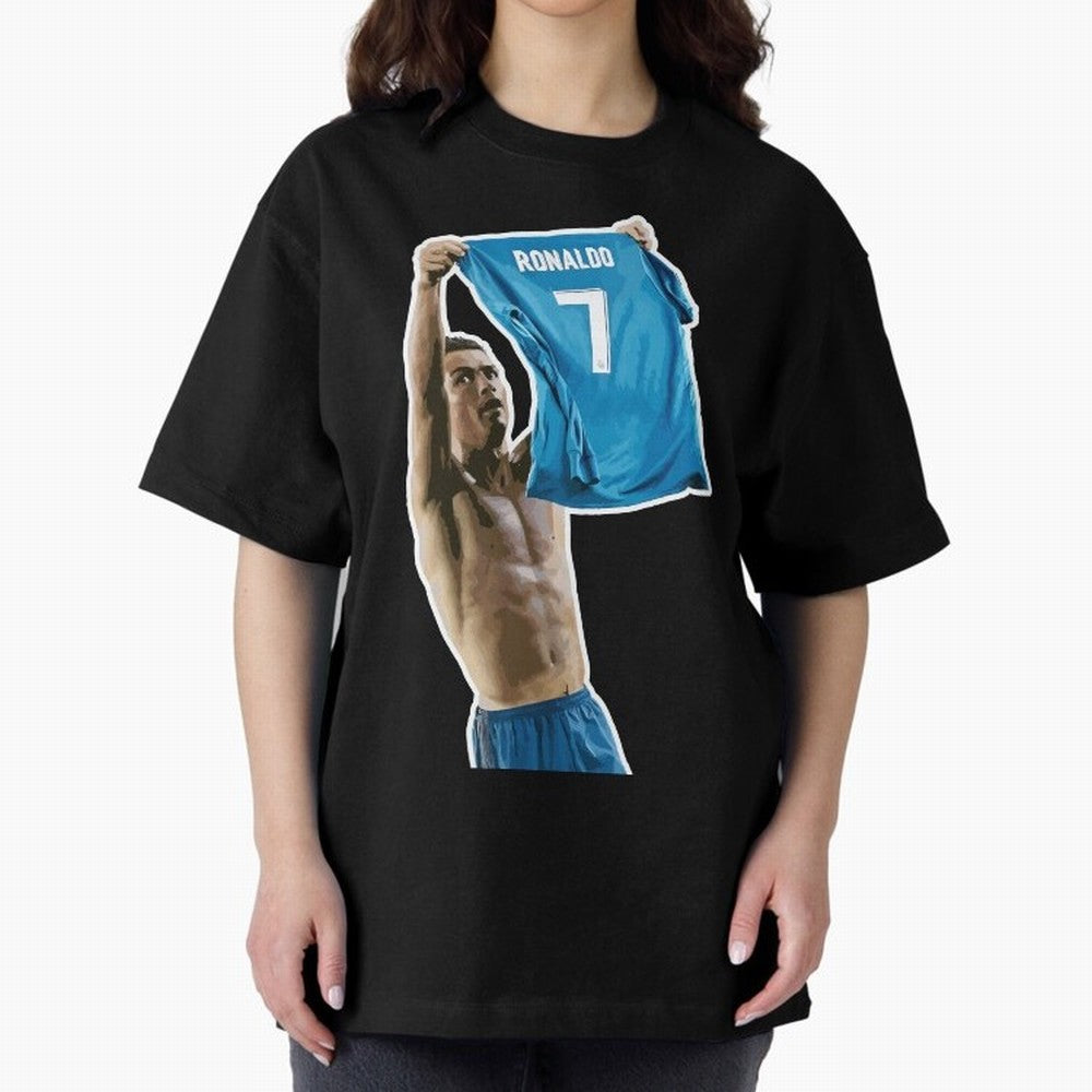 Cristiano Ronaldo Oversized T-Shirt Make Your Look Match FIFA World Cup 2026 USA Canada Mexico Spirit, Driven by Argentina and Brazil, Mbappe and Neymar, Football Passion, Legendary Performances, Festival Vibes and Supporter Community; Great for