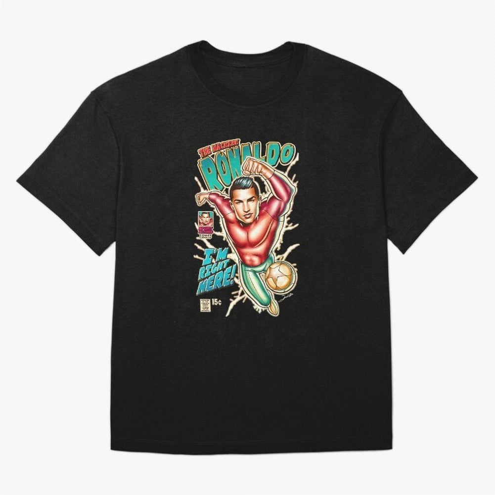 Cristiano Ronaldo CR7 Cristiano Ronaldo Oversized T-Shirt Capture FIFA World Cup 2026 Group Stage for Fans of Haaland and Spain and Netherlands, Bringing Vintage Soccer Flavor, Modern Football Stars, National Flags and Final Night Emotion; Ideal