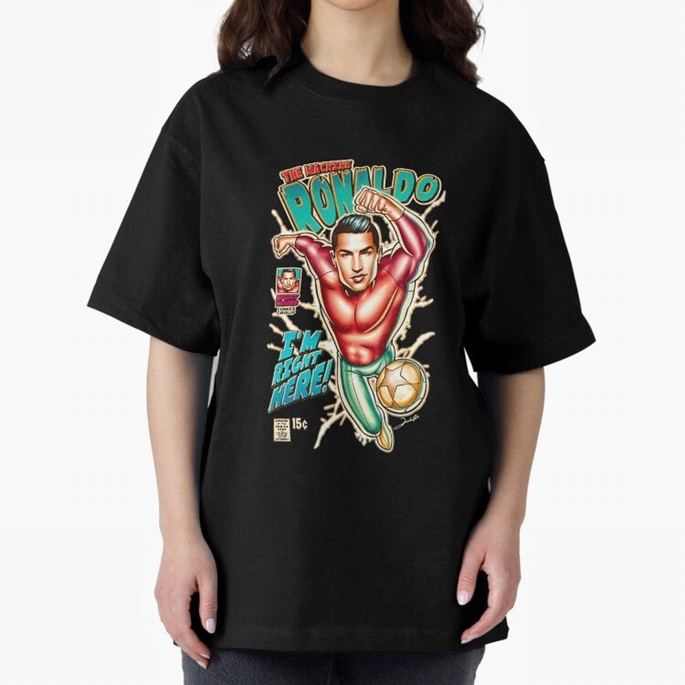 Cristiano Ronaldo CR7 Cristiano Ronaldo Oversized T-Shirt Capture FIFA World Cup 2026 Group Stage for Fans of Haaland and Spain and Netherlands, Bringing Vintage Soccer Flavor, Modern Football Stars, National Flags and Final Night Emotion; Ideal