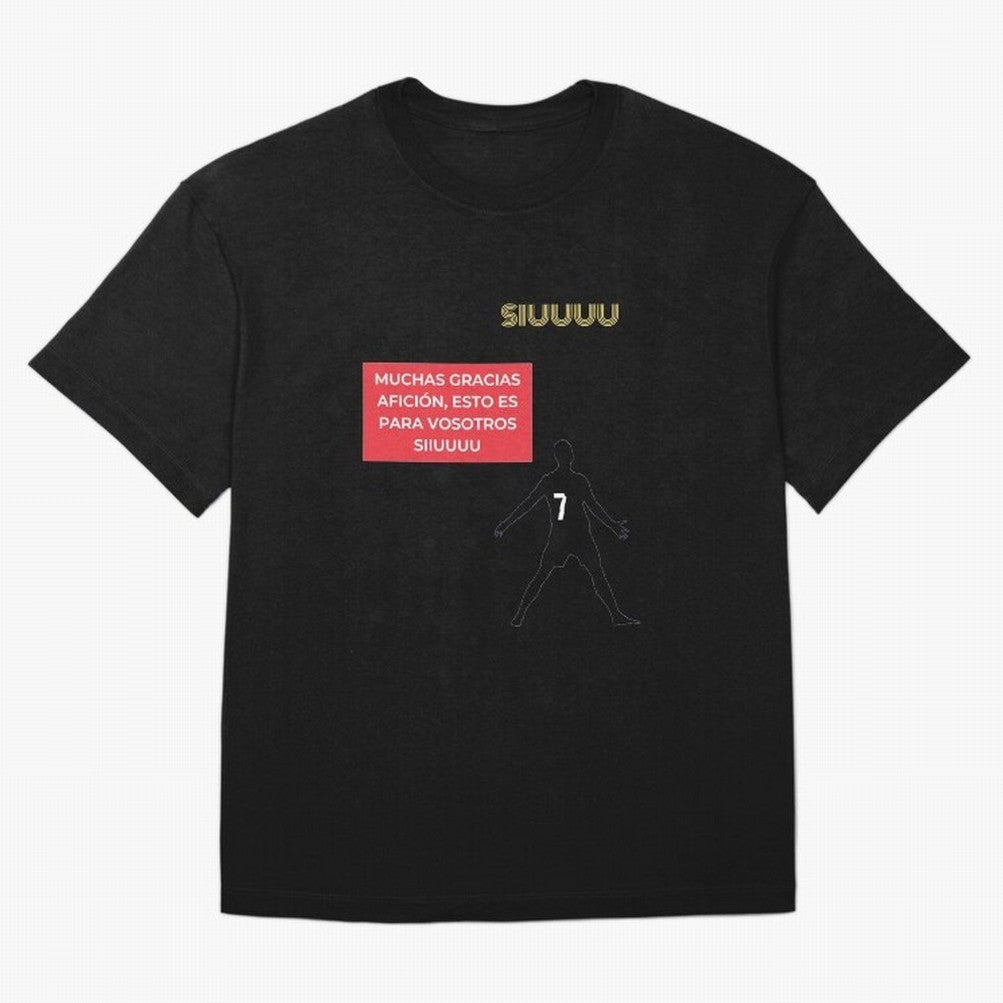 SIUUU CR7 Oversized T-Shirt Bring Match Day Fire to the FIFA World Cup 2026 Group Stage Journey through Messi, CR7 and Mbappe Highlights, Spain Pride, Stadium Chants, National Pride, Trophy Dreams and Unforgettable Football Memories; Built for