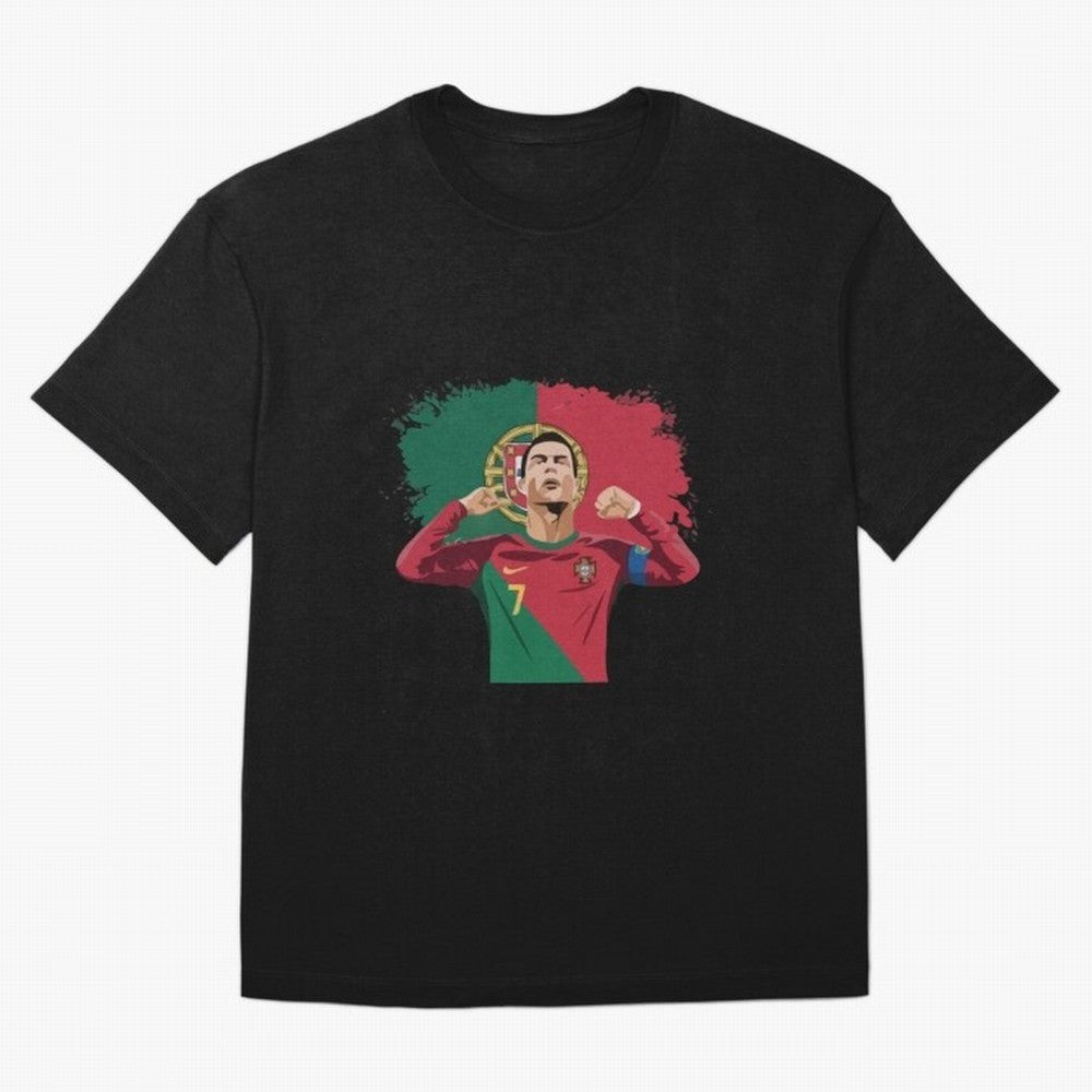 Cristiano Ronaldo CR7 T-shirt Design Oversized T-Shirt Upgrade FIFA World Cup 2026 for Fans of Mbappe and England, Bringing Football Festival Excitement, Trophy Ambitions, Country Rivalries and Star Player Buzz; Ideal for Passionate Fans Who Love