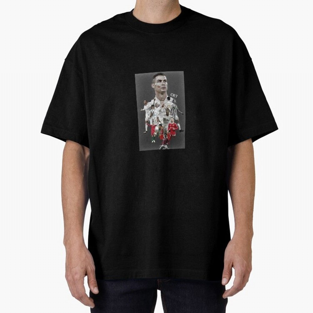 Cristiano Ronaldo Oversized T-Shirt Cheer through Every Moment of Global Football Passion for FIFA World Cup 2026 Group Stage, Centered on Messi and Cristiano Ronaldo, Spain and Netherlands, Global Supporter Spirit, Legendary Goals, National Colors