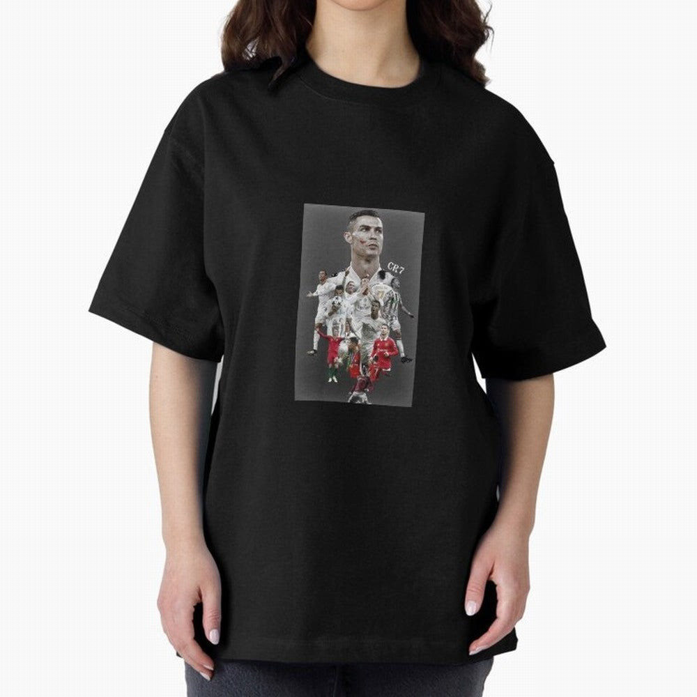 Cristiano Ronaldo Oversized T-Shirt Cheer through Every Moment of Global Football Passion for FIFA World Cup 2026 Group Stage, Centered on Messi and Cristiano Ronaldo, Spain and Netherlands, Global Supporter Spirit, Legendary Goals, National Colors