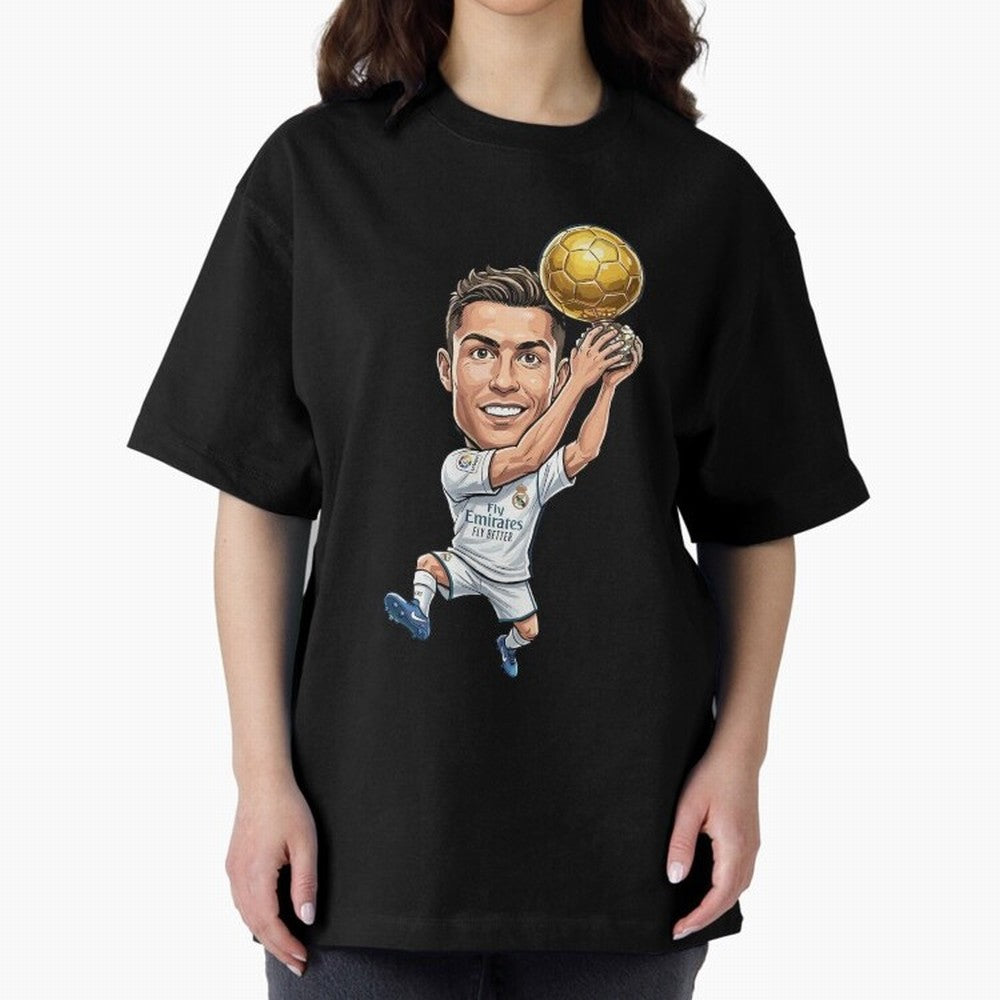 Cristiano Ronaldo Oversized T-Shirt Show Your Love for Match Day Hype around FIFA World Cup 2026, CR7 and Messi, England, Championship Spirit, Famous Goals, Roaring Crowds and International Football Unity; Built for Supporters Chasing Trophy