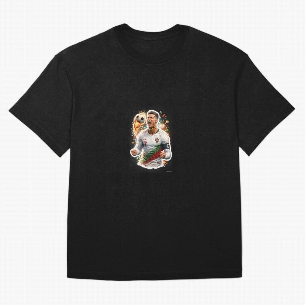Ronaldo Winning Moment Oversized T-Shirt Spotlight FIFA World Cup 2026 Made for Neymar, Brazil, Portugal and Argentina Energy, Goal Celebration Energy, Supporter Heritage, Football Icons and Worldwide Tournament Joy; Ideal for Passionate Fans Who