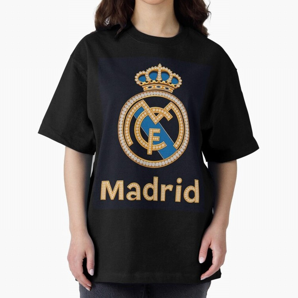 Madrid Oversized T-Shirt Honor the Beautiful Game during Match Day Hype around FIFA World Cup 2026 Group Stage, Messi and Cristiano Ronaldo, France and Portugal, Champion Mindset, Group Stage Buzz, Knockout Tension and Passionate Fan Culture;
