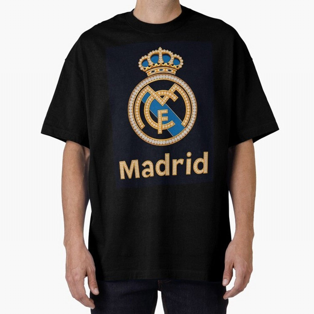 Madrid Oversized T-Shirt Honor the Beautiful Game during Match Day Hype around FIFA World Cup 2026 Group Stage, Messi and Cristiano Ronaldo, France and Portugal, Champion Mindset, Group Stage Buzz, Knockout Tension and Passionate Fan Culture;