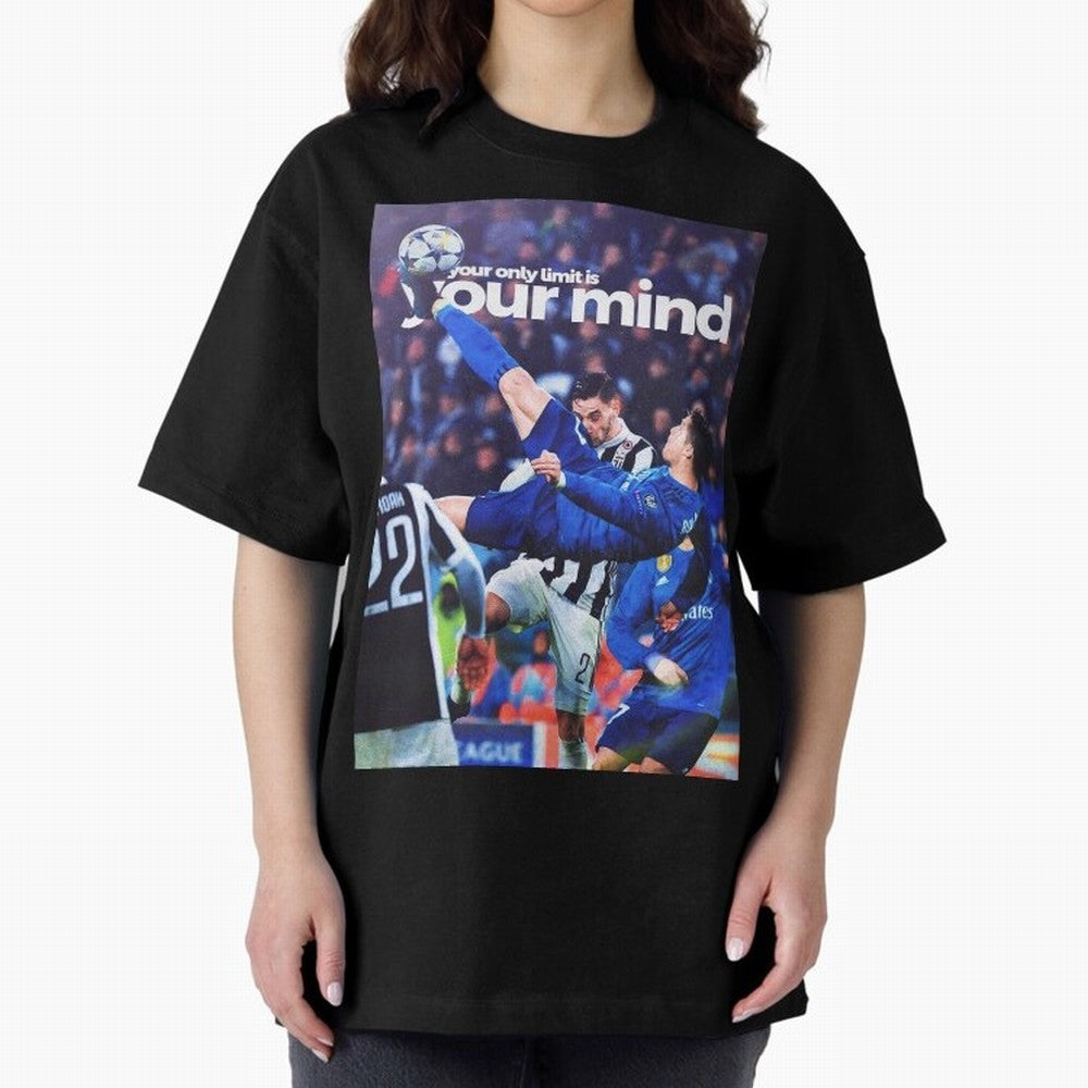 Cristiano Ronaldo - Your only limit is your mind Oversized T-Shirt Spotlight FIFA World Cup 2026 Group Stage Capturing Messi, Neymar and Mbappe, Portugal, Spain and Germany Energy, Stadium Chants, National Pride, Trophy Dreams and Unforgettable