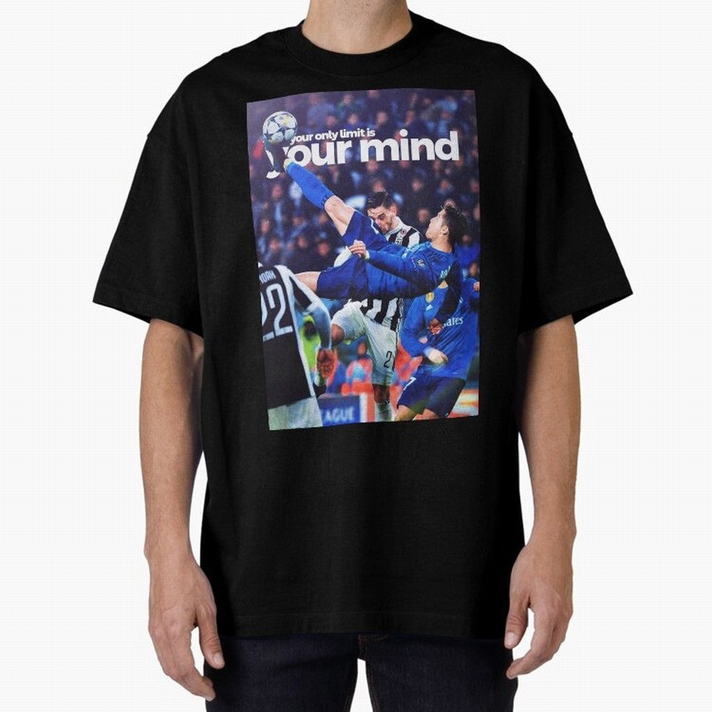Cristiano Ronaldo - Your only limit is your mind Oversized T-Shirt Spotlight FIFA World Cup 2026 Group Stage Capturing Messi, Neymar and Mbappe, Portugal, Spain and Germany Energy, Stadium Chants, National Pride, Trophy Dreams and Unforgettable