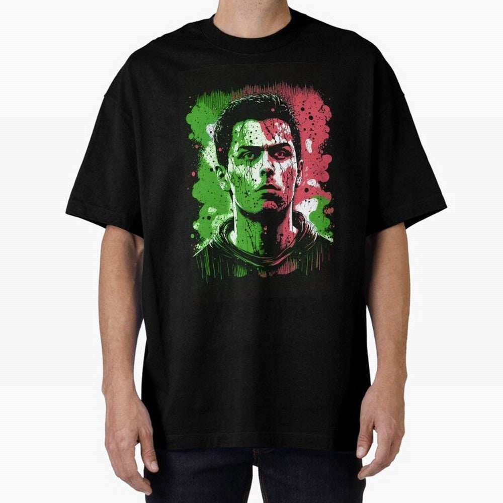 Cristiano Ronaldo Oversized T-Shirt Treasure Global Football Passion for FIFA World Cup 2026 Group Stage, Featuring Mbappe and Neymar, Portugal, Supporter Pride, Iconic Celebrations, Legendary Names and Global Match Day Energy; Great for Supporters