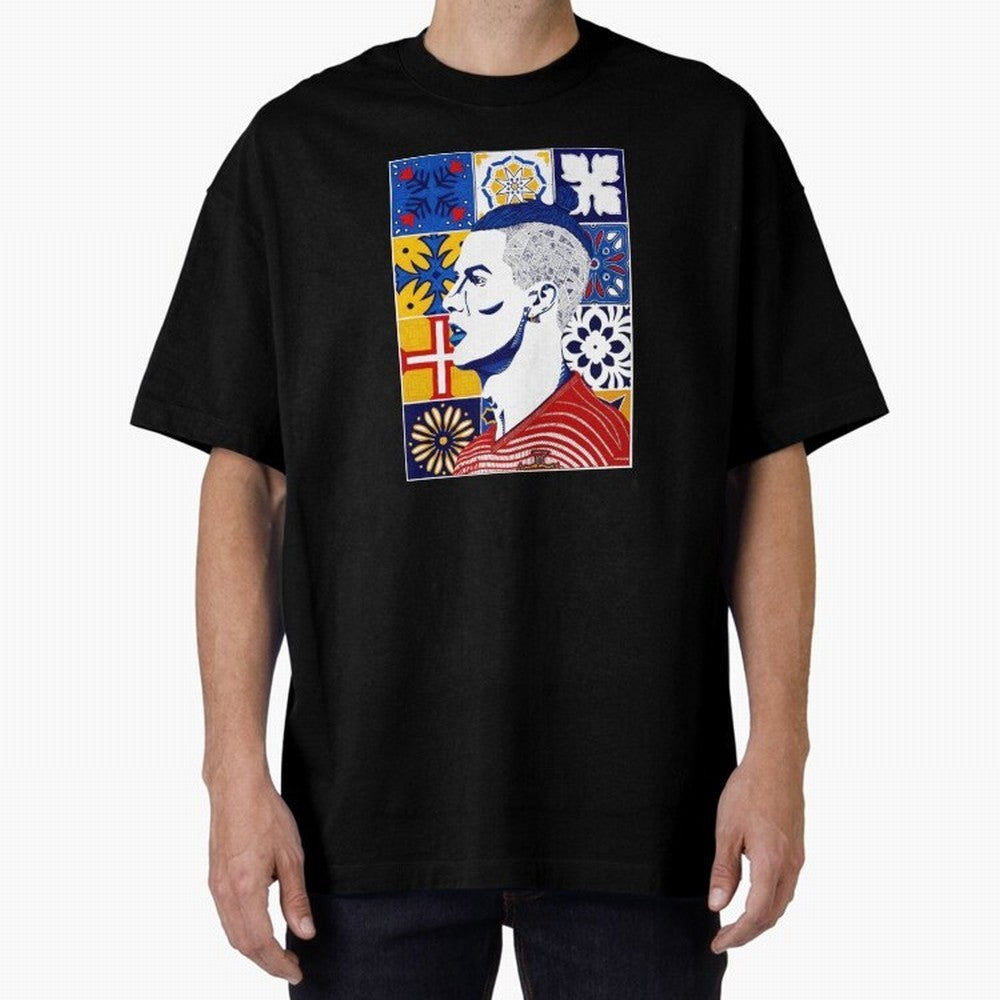 Cristiano Ronaldo Azulejos Oversized T-Shirt Feel Global Football Passion for FIFA World Cup 2026, Celebrating Messi, Neymar and Mbappe, Brazil, Match Day Excitement, Supporter Culture, Golden Goals and Global Football Passion; Built for Supporters