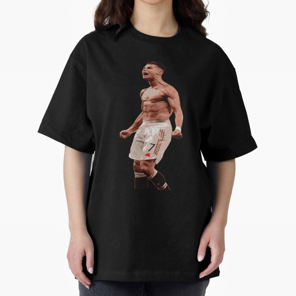 cristiano ronaldo manchester united Oversized T-Shirt Bring a Vintage Feel to Match Day Hype around FIFA World Cup 2026 USA Canada Mexico, Haaland and Mbappe, England and Germany, Tournament Hype, Historic Matchups, Family Viewing Parties and