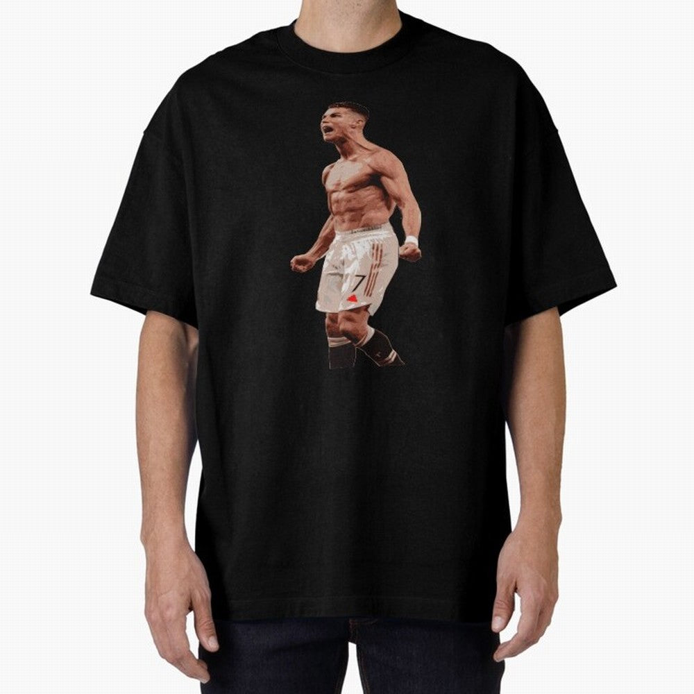 cristiano ronaldo manchester united Oversized T-Shirt Bring a Vintage Feel to Match Day Hype around FIFA World Cup 2026 USA Canada Mexico, Haaland and Mbappe, England and Germany, Tournament Hype, Historic Matchups, Family Viewing Parties and