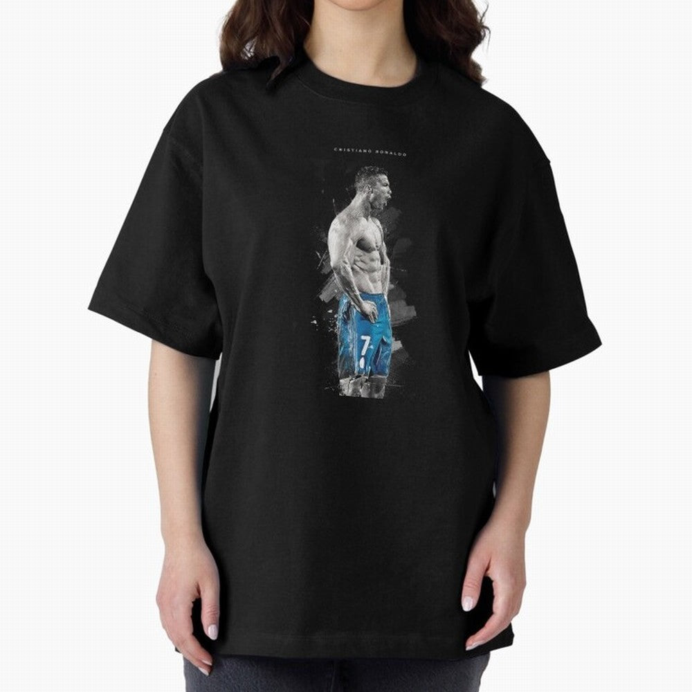 Cristiano Ronaldo Oversized T-Shirt Celebrate Every Goal in FIFA World Cup 2026 USA Canada Mexico for Fans of Mbappe and Brazil, Bringing Football History, Final Match Energy, Crowd Noise and Once in a Lifetime Moments; Great for Watch Parties,