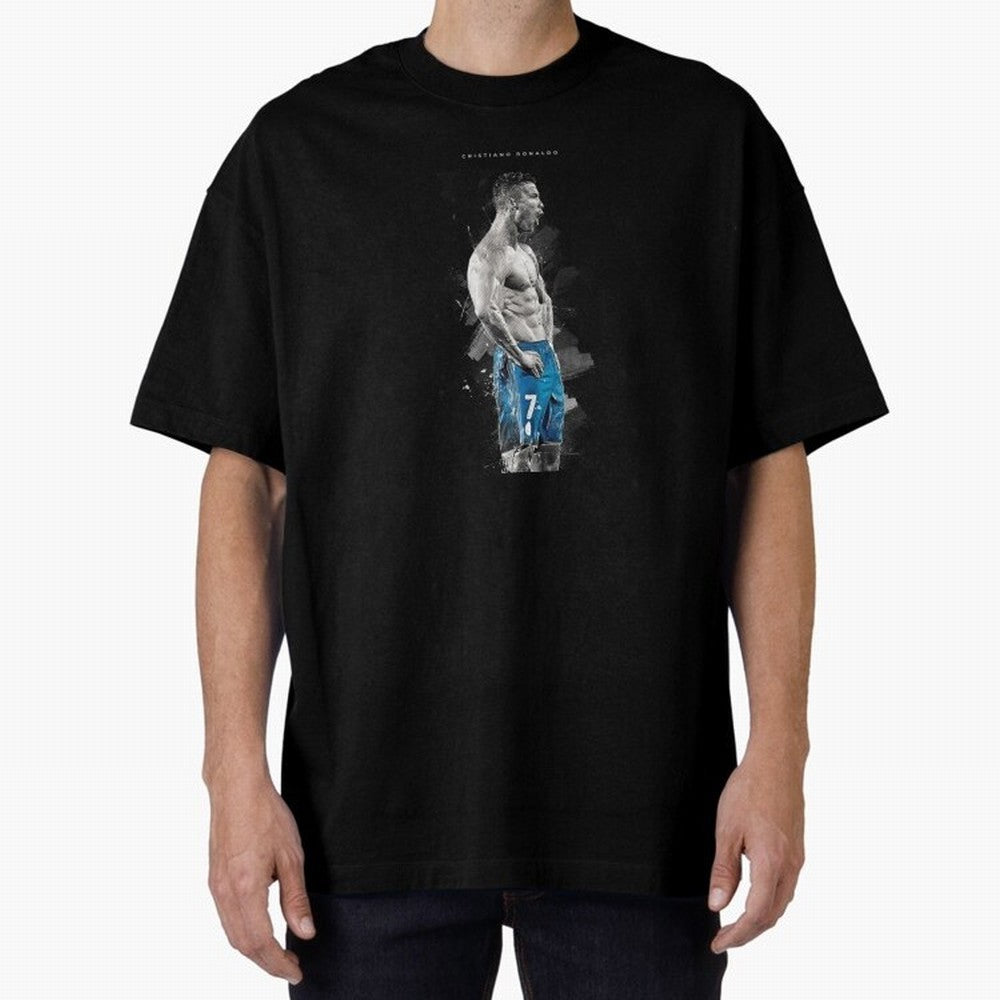 Cristiano Ronaldo Oversized T-Shirt Celebrate Every Goal in FIFA World Cup 2026 USA Canada Mexico for Fans of Mbappe and Brazil, Bringing Football History, Final Match Energy, Crowd Noise and Once in a Lifetime Moments; Great for Watch Parties,